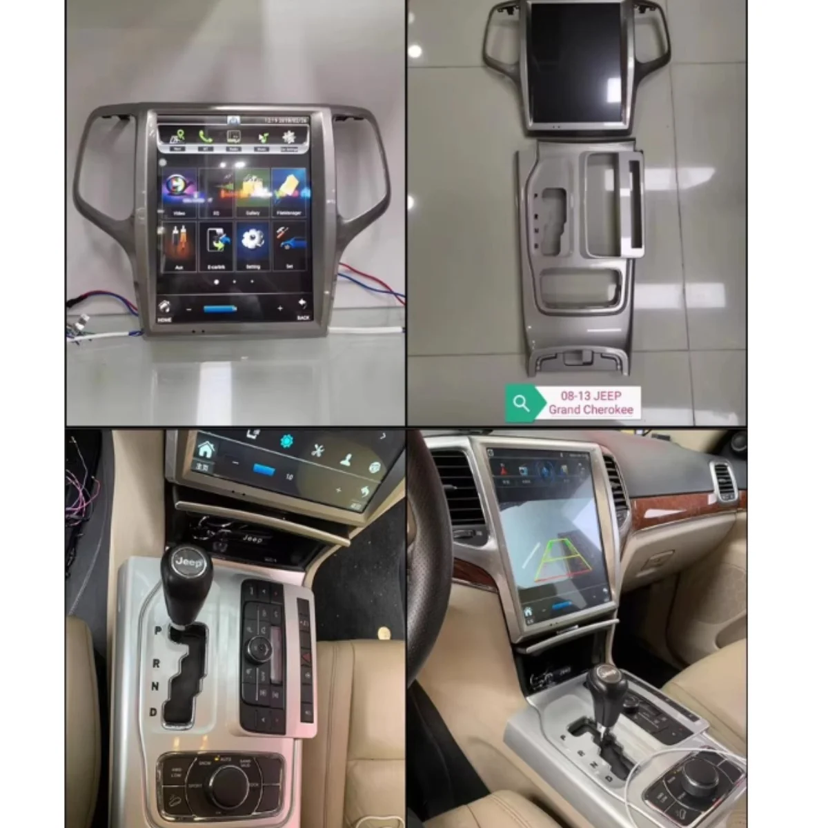Фото Стиль Android 13.0 Автомобильный мультимедийный плеер GPS-навигация для Jeep Grand Cherokee 2008 2009-2015 Золотой стерео головное устройство Carplay Px6 №5