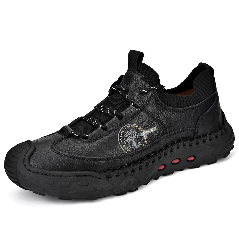 

Handmade Men's Casual Shoes Breathable Men's Shoes Non-Slip Men's Sneakers Rubber Flats Shoes Comfortable Outdoor Walking Shoes