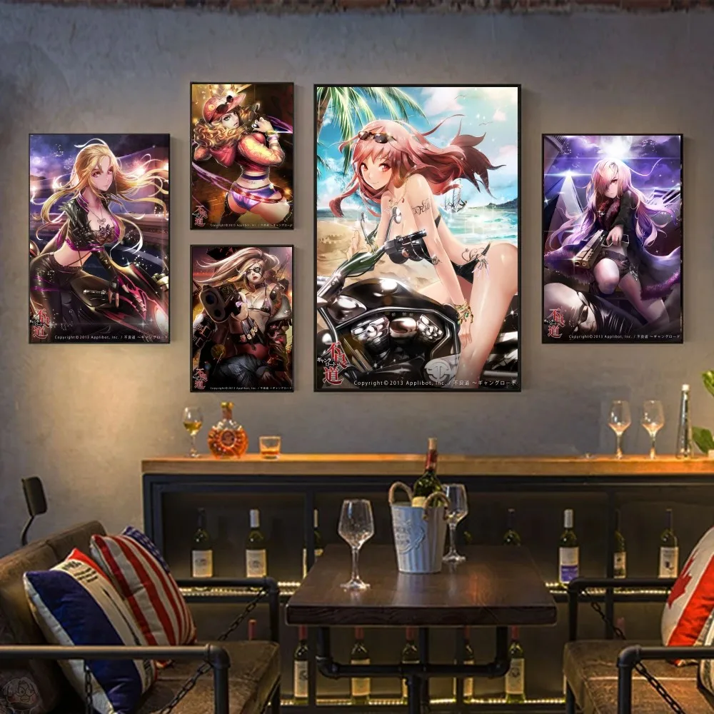 F-Furyou Michi Gang плакат с изображением дороги плакаты Наклейки художественные