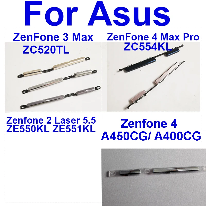 

Power Volume Side Buttons Reapir For Asus Zenfone 2 Laser 5.5 ZE550KL ZE551KL 3 Max ZC520TL 4 A450CG 4 Max Pro ZC554KL 4 A400CG