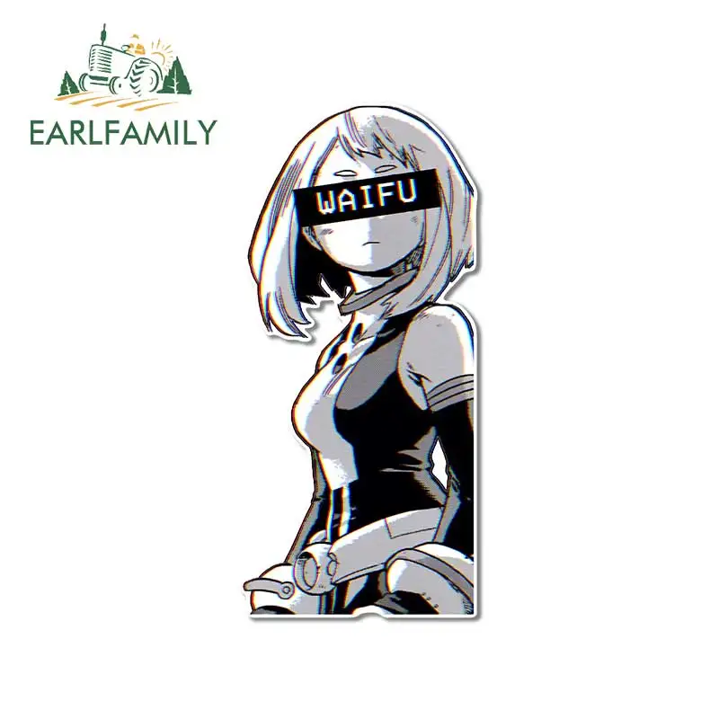

EARLFAMILY 13 см x 10,1 см для Uraraka Ochaco Waifu мой герой Академия багажник лобовое стекло индивидуальные автомобильные наклейки аниме наклейки с персона...