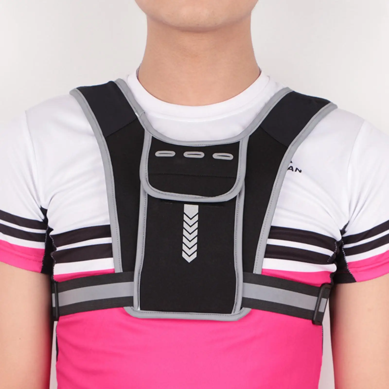 

Reflective Vest Adjustable with Pockets Sports Wear for Riding Working Guard