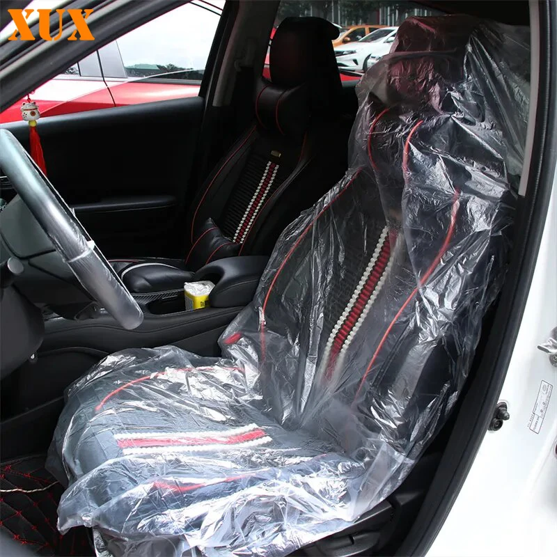 

300pcs/set Universal Disposable Steering Wheel Cover Elastic Plastic Car Seat Covers Lever Cover Dustproof Car Interior Supplies