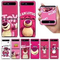 toy story lotso disney shockproof cover for samsung galaxy z flip 3 5g hard black phone case segmented protect coque capa