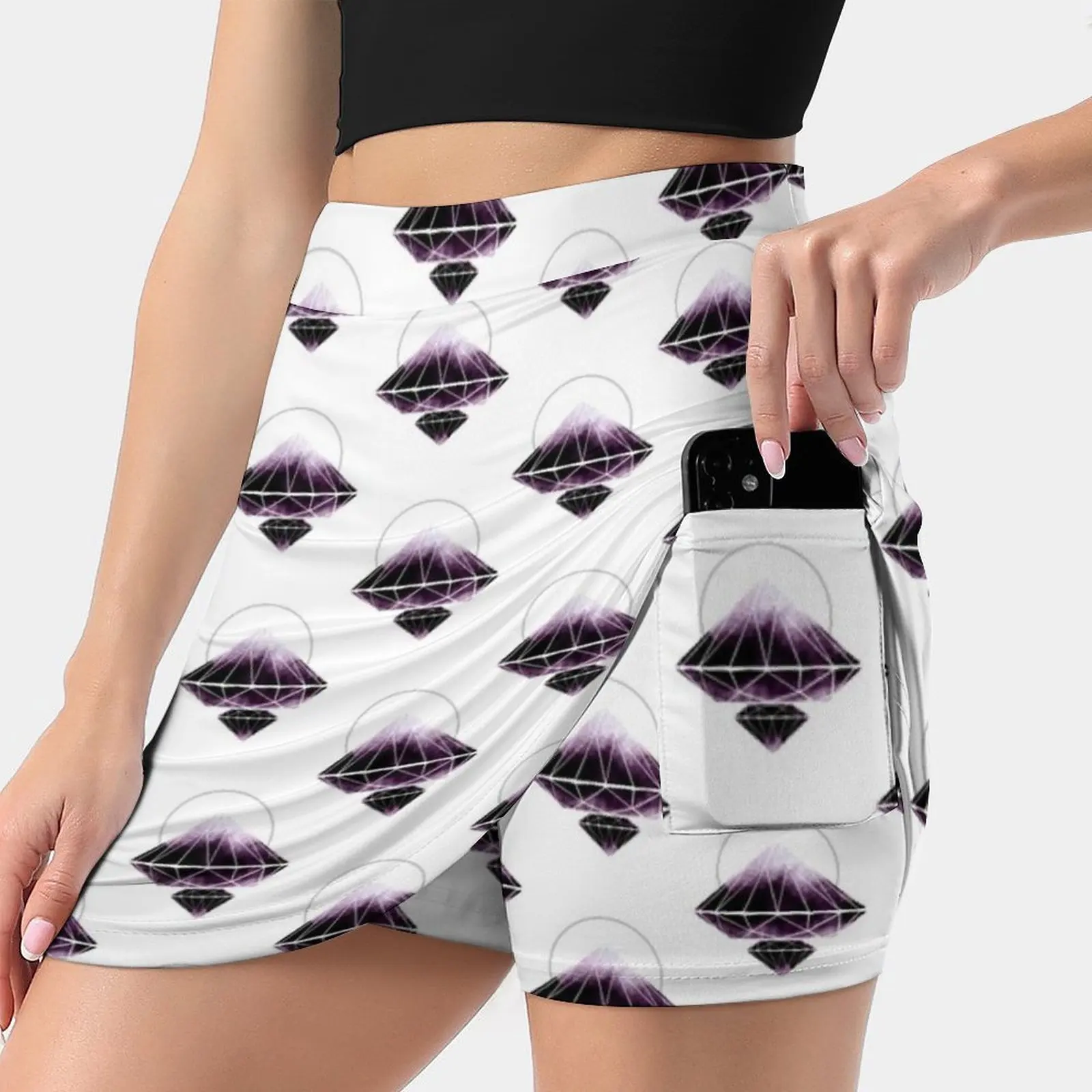 

Женская юбка с абстрактным рисунком Forever, летняя Корейская легкая юбка с геометрическим рисунком и чернилами, 2019