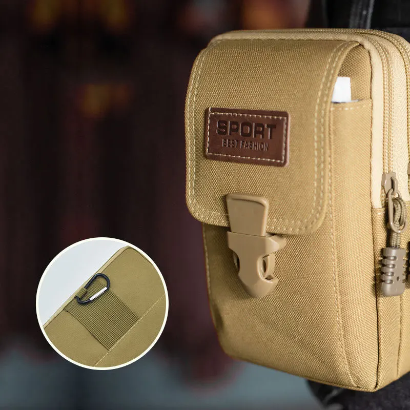 Oxford Cloth Tactical Bag Outdoor Military Men Waist Buckle Phone Pouch Camping Travel Outdoor Leisure Fanny Pack