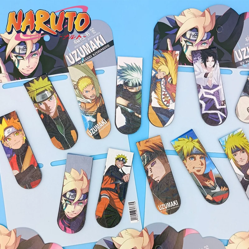 Магнитная закладка-Аниме Наруто Sasuke двусторонняя магнитная закладка-наклейка с