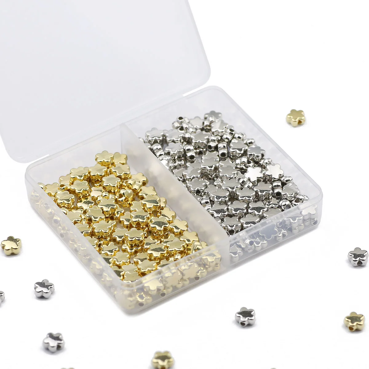 200 Шт. 6 Мм Блестки В Форме Цветка Сливы Золото И Серебро Diy Комплект Для