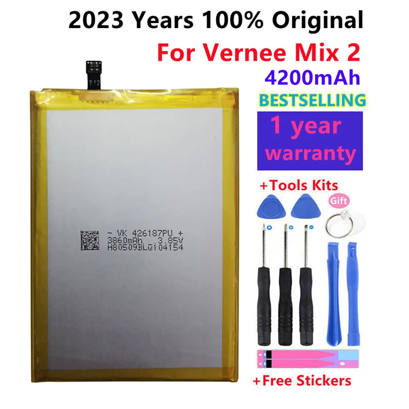 

100% New Vernee Mix2 Battery High Quality 4200mAh 3.8V Li-ion Battery Replacement for Vernee Mix 2 Smartphone Battery