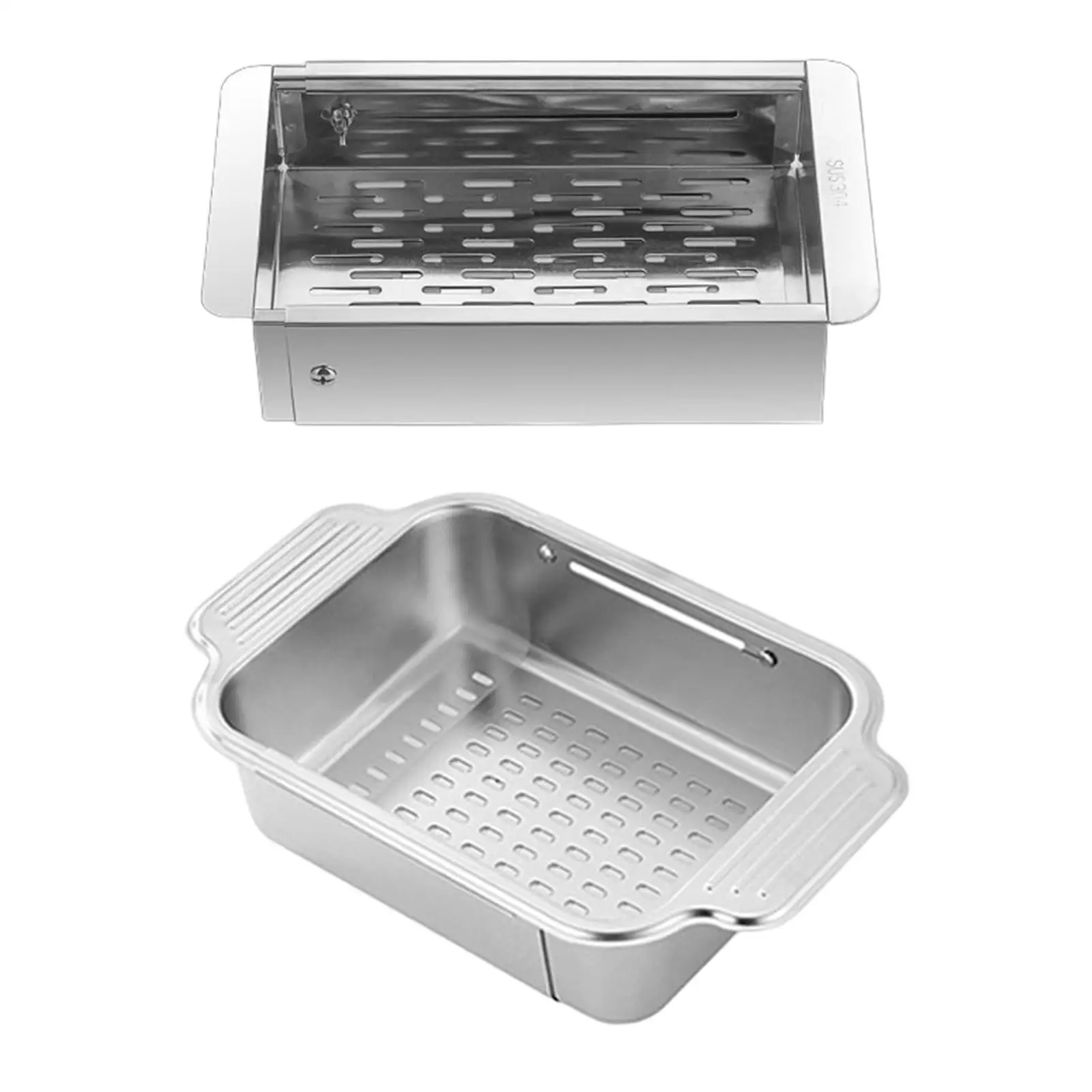 

Expandable Dish Drying Rack Multifunctional Draining Dishes Drain Basket Over Sink Organizer for Small Dishes Vegetable Fruit