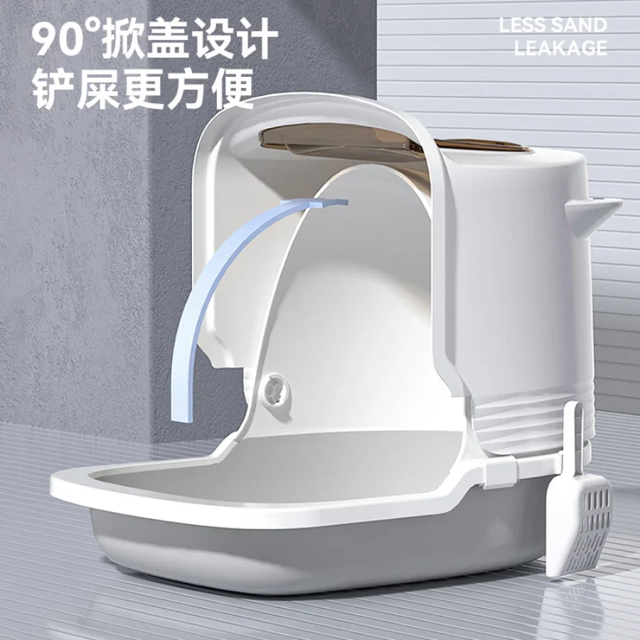 Тренировочный туалет для кошек закрытый Большой Угловой дом лоток с сеткой Arenero