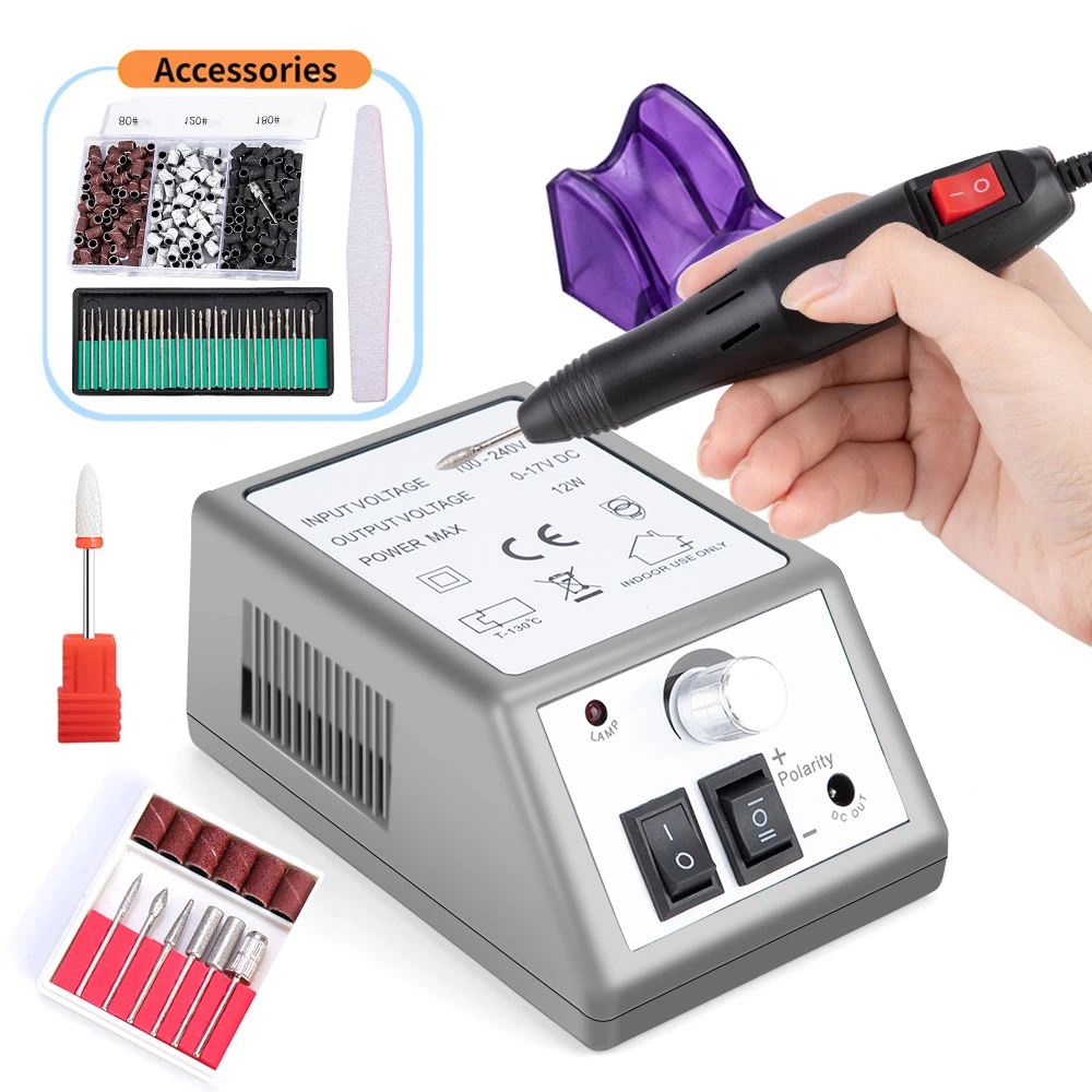 

Professional Nail Drill Electric Nail File with Speed Display Manicure Knife Pedicure Machine