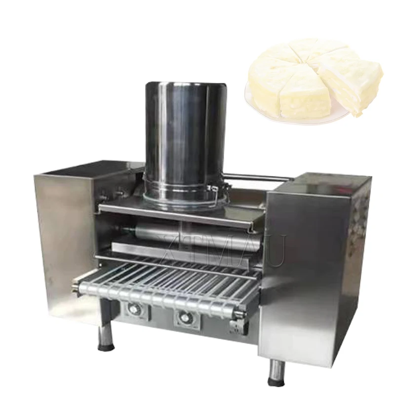 

Stainless Steel Mousse Thousand Layer Cake Making Machine Commercial Automatic Small Mille CheesMelaleuca Cake Pancake Maker