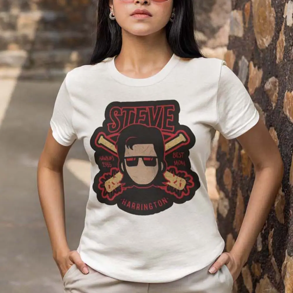 

Stranger Things 4 Hellfire Club Summer White T Women's New Casual Fashion Character Pattern Print Cozy Ladies Top Crew Neck Wild