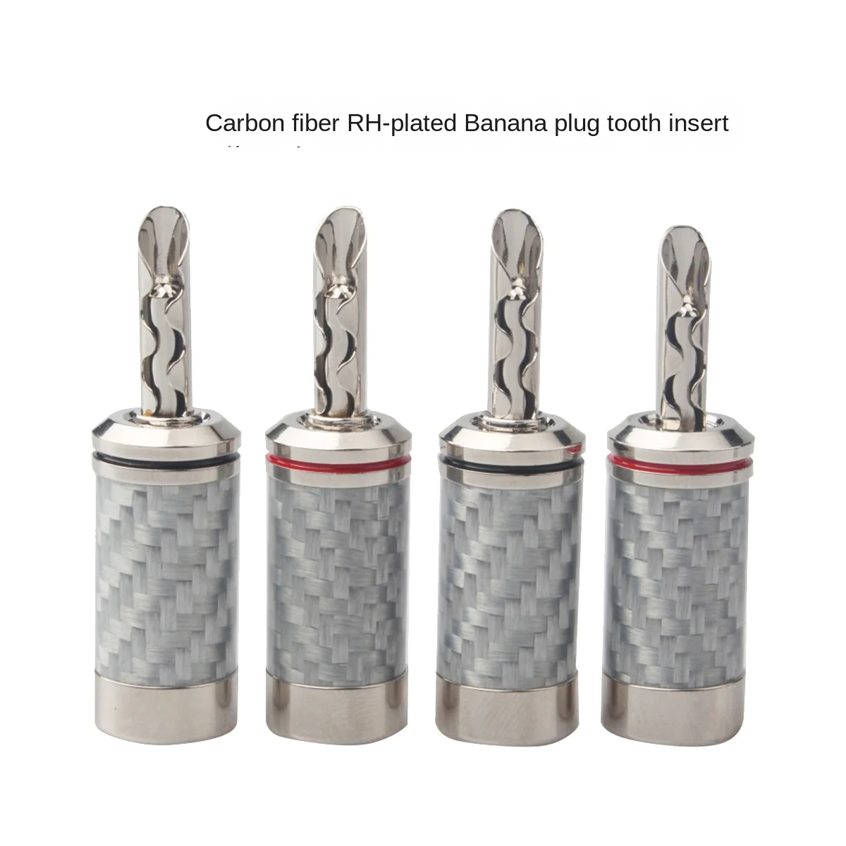 

4PCS Banana Plugs HIFI DIY Carbon Fiber Electrical Audio Speaker Cable Banana Connector Plug White