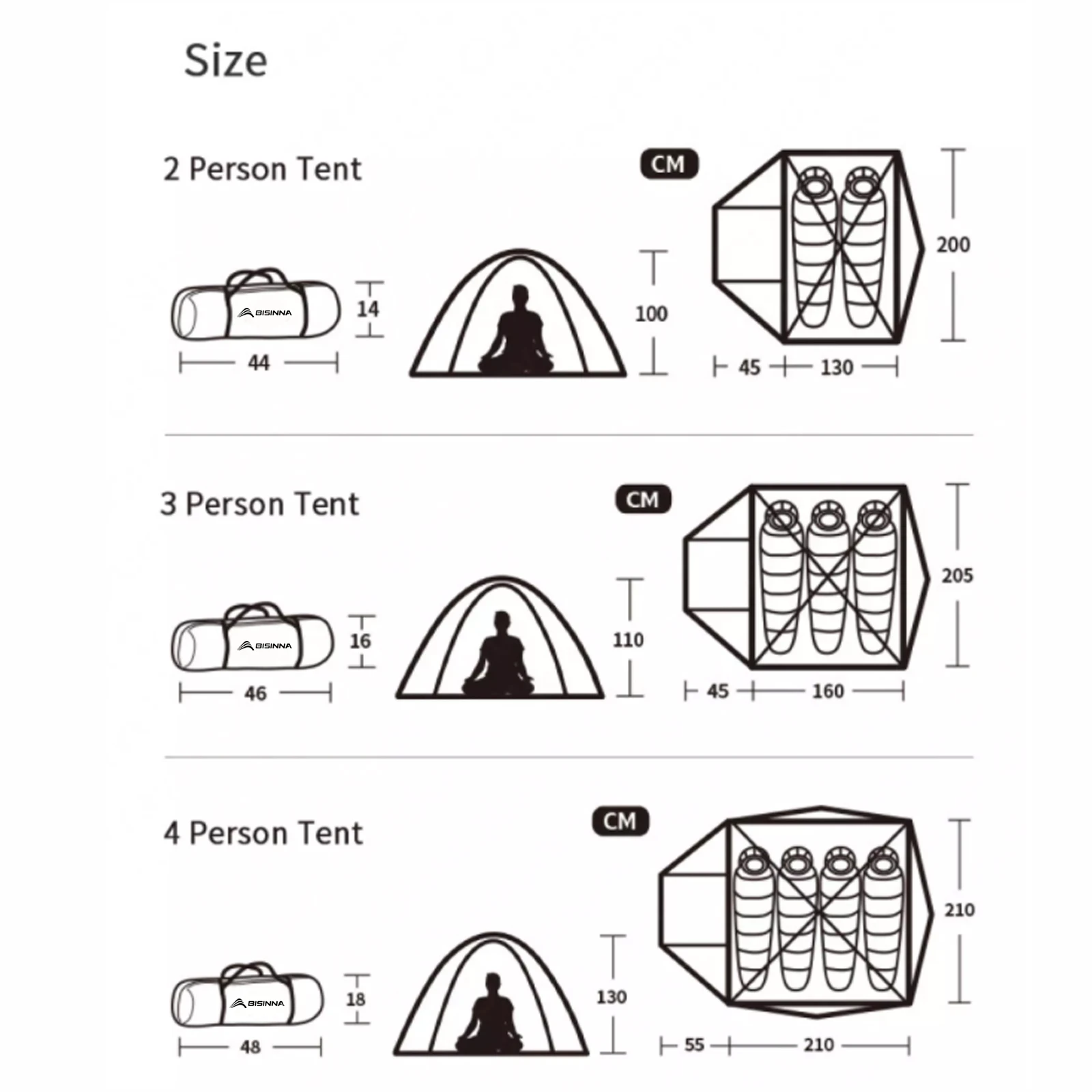 Туристическая палатка BSWOLF на 2-4 человек легкая двухслойная из алюминия для пеших