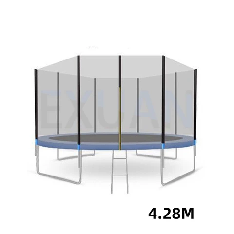 1,83-4,28 м батут для дома Детская комнатная Коммерческая прыгающая кровать для улицы круглая с сеткой для детского сада и улицы для взрослых