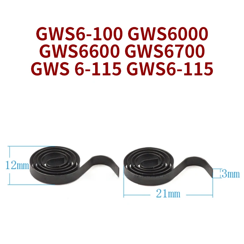 Угловая шлифовальная машина угольная щетка катушка пружина пружина аксессуары для Bosch 9GWS6-100 GWS6000 6600 6700 GWS 6-115 GWS6-115 замена