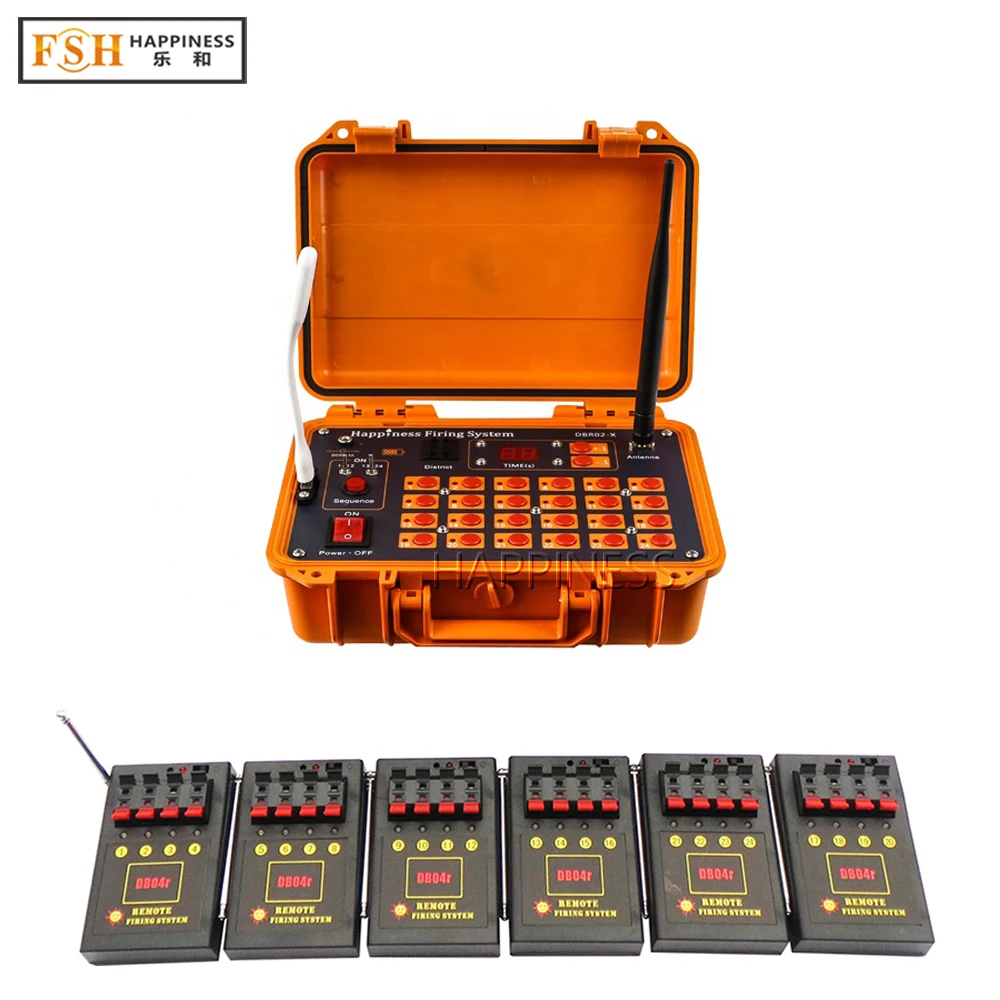 

Happiness Pyrotechnic Fireworks Firing System Machine for Wedding 24 Cues Fire Sequential Function Firing System