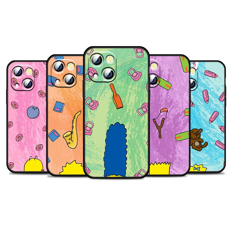 

The Simpsons Homer For Apple iPhone 13 12 11 Pro mini XS MAX XR X 7 8 6 5S Plus Silicone Soft Black Phone Case