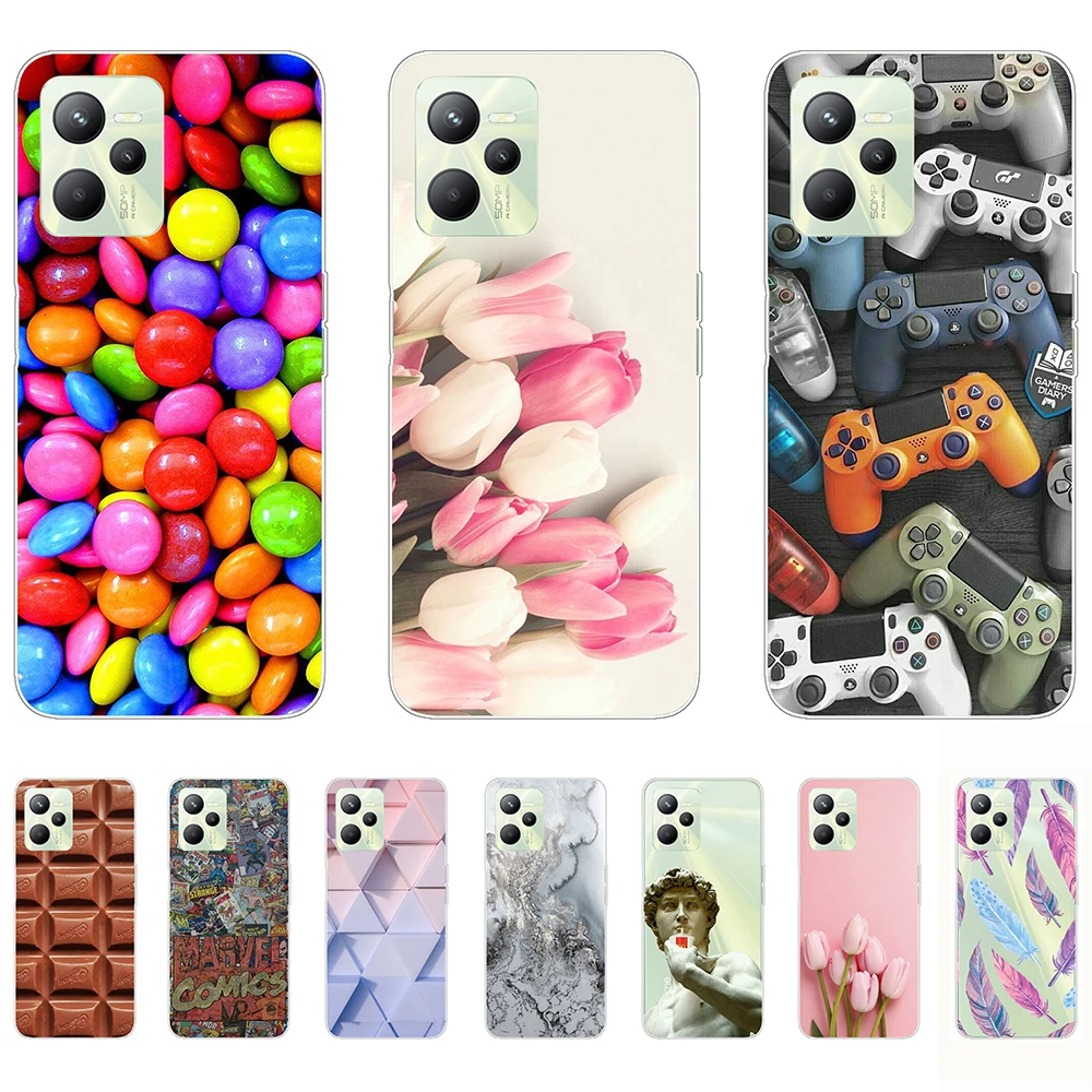 

for Realme C35 Case 6.6inch Transparent flexible Silicon Shell Phone Cases RMX3511 Bumper Full protection soft tpu Ultra-thin