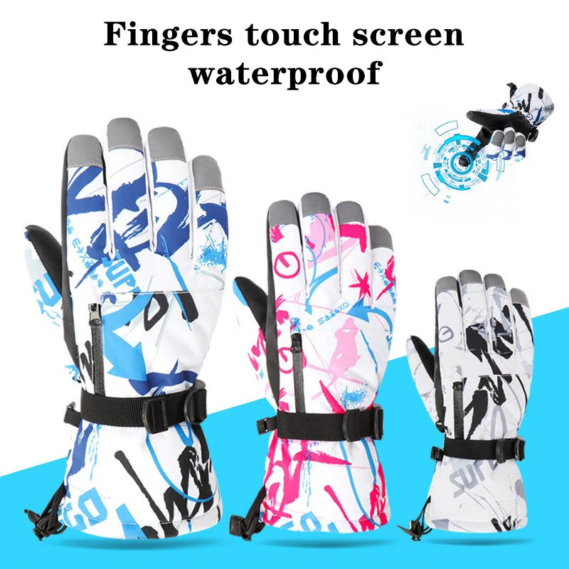 

Waterproof Winter Warm Gloves Non-slip Touch Screen Motorcycle Cycling Snowboard Gloves Men Women Riding Snow Ski Thermal Mitten