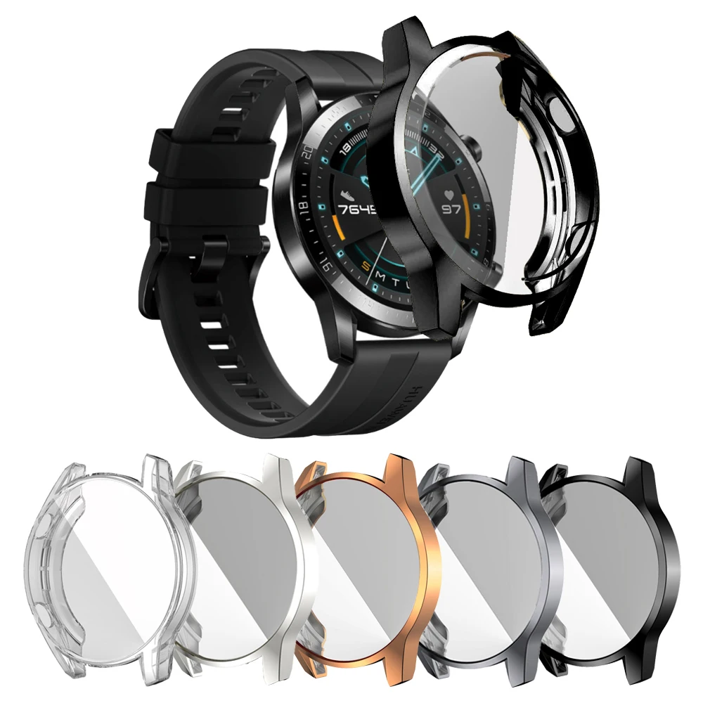 

For Huawei Watch GT 2 42mm 46mm TPU Smart Watch Case Full Cover Screen Protector GT2 Protective Shell