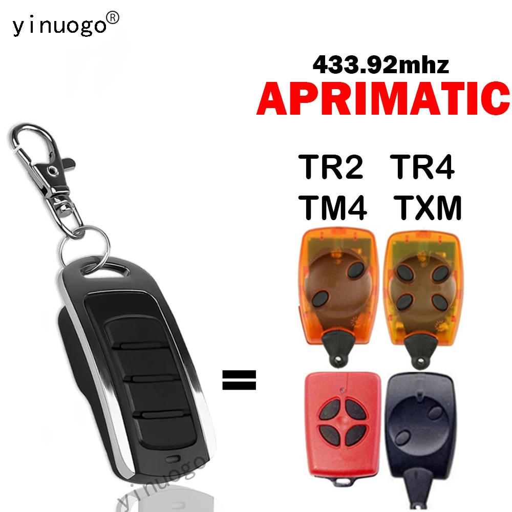 

Aprimatic TM4 TXM TR2 TR4 Remote Control Garage Door Opener 433.92mhz Replacement Electric Gate Control Garage Command Barrier