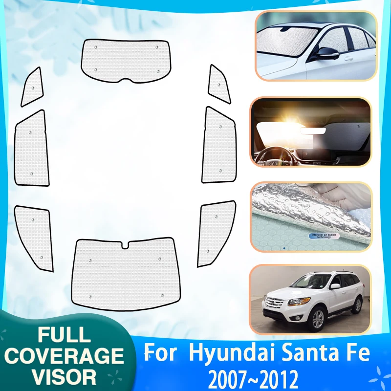 

Anti-UV Car Window Shading For Hyundai Santa Fe 2007 Accessories CM 2007~2012 Car Sunscreen Window Sunshades Covers Accessories
