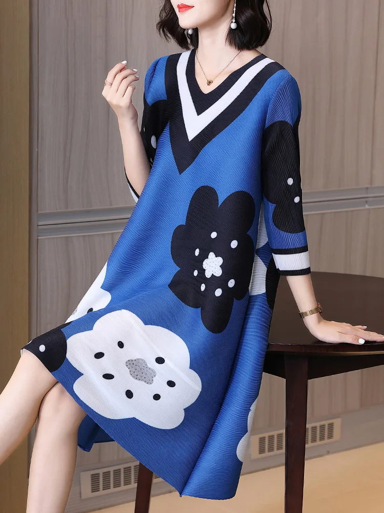 

Middle Aged Women's Clothing Early Autumn Dress Women's 2022 New Mother's Clothing Foreign Style Aging High-grade Dress
