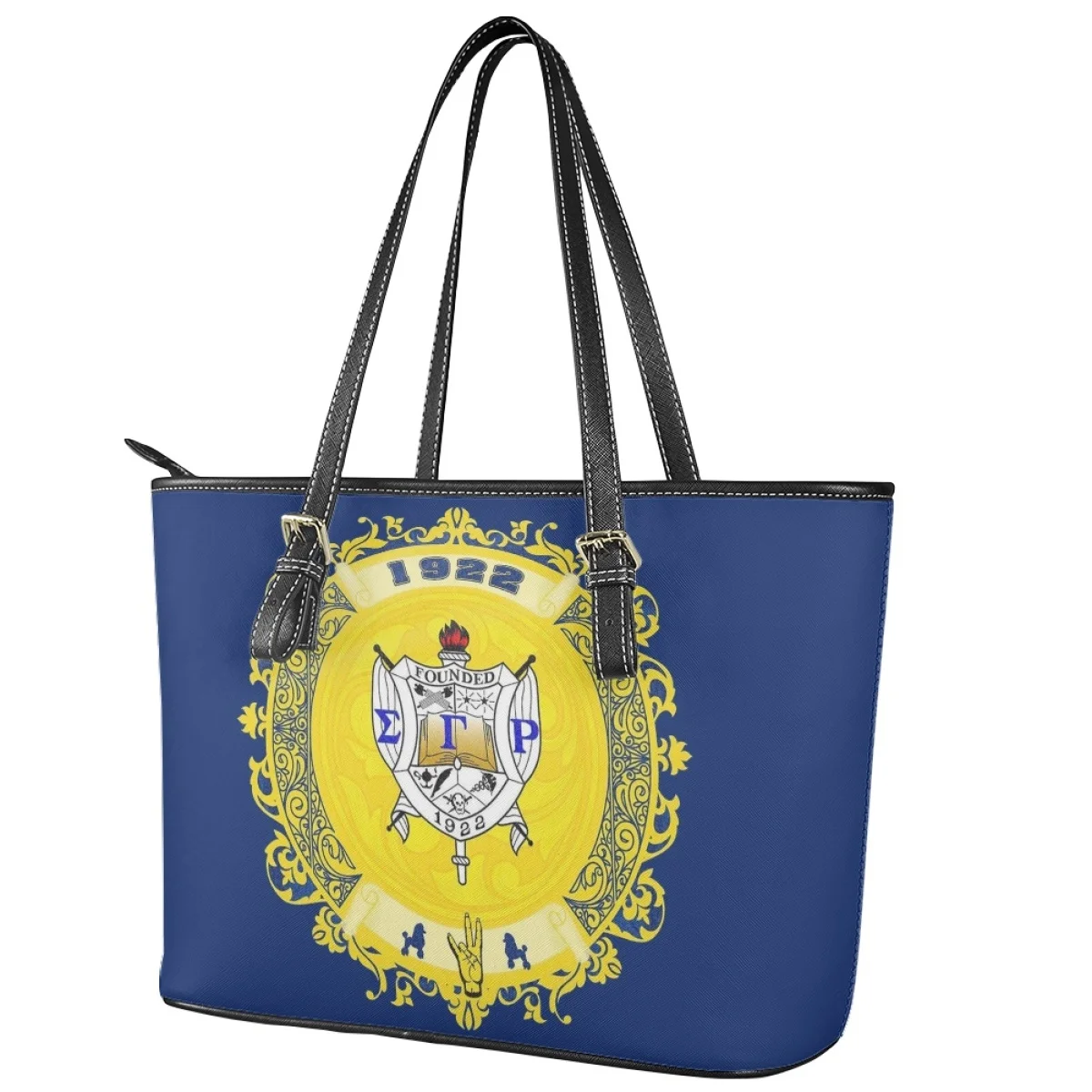 Sigma Gamma Rho Print Women Hancbags Luxury PU Leather Tote Bags for Female Top Handle Clutch Girls Shoulder Best Sorority Gift