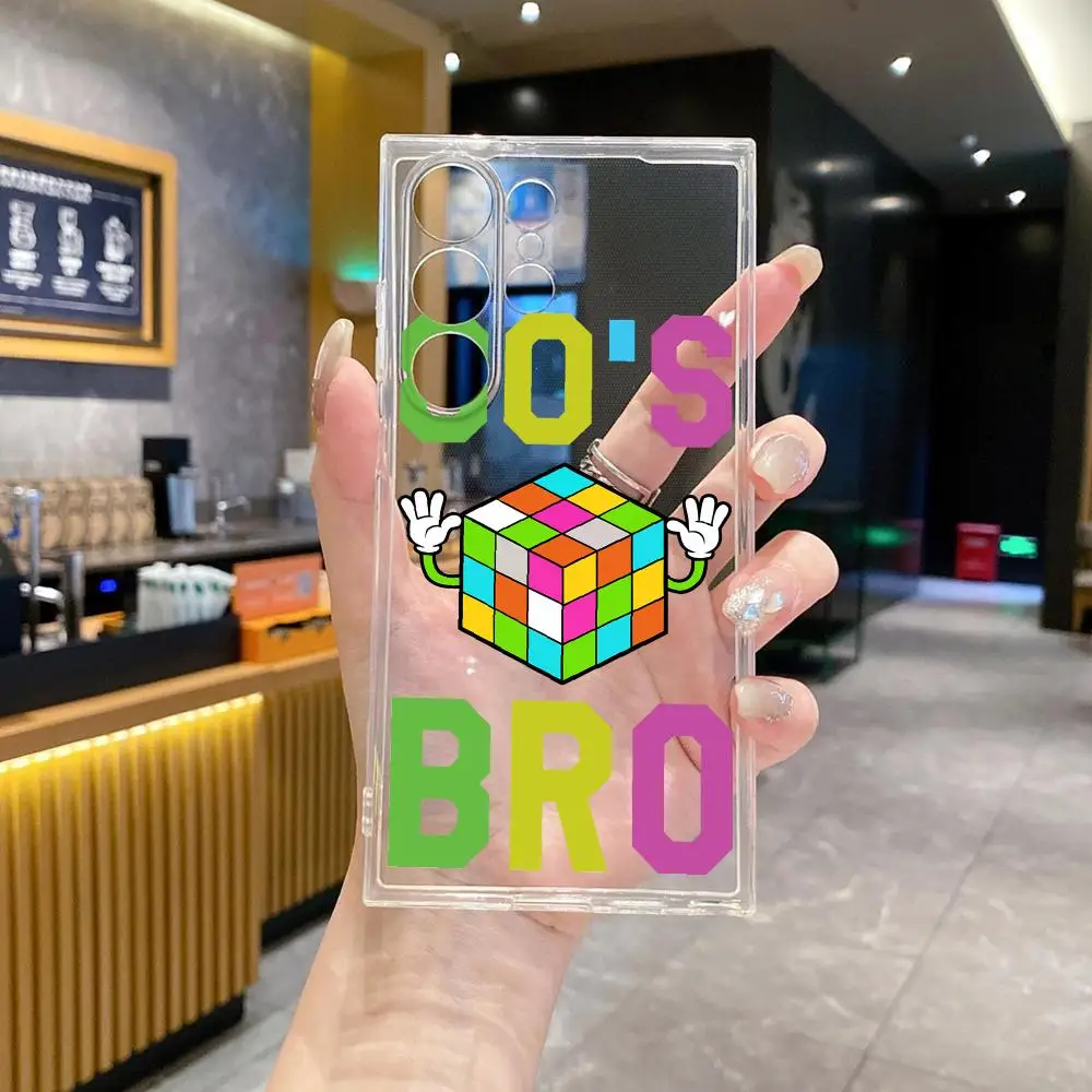 Фото Чехол Record Cube в стиле ретро 80-х для Samsung Galaxy S26 Ultra S25 FE S24 S23 S22 Plus S25 Edge S21, прозрачный мягкий чехол-накладка №1