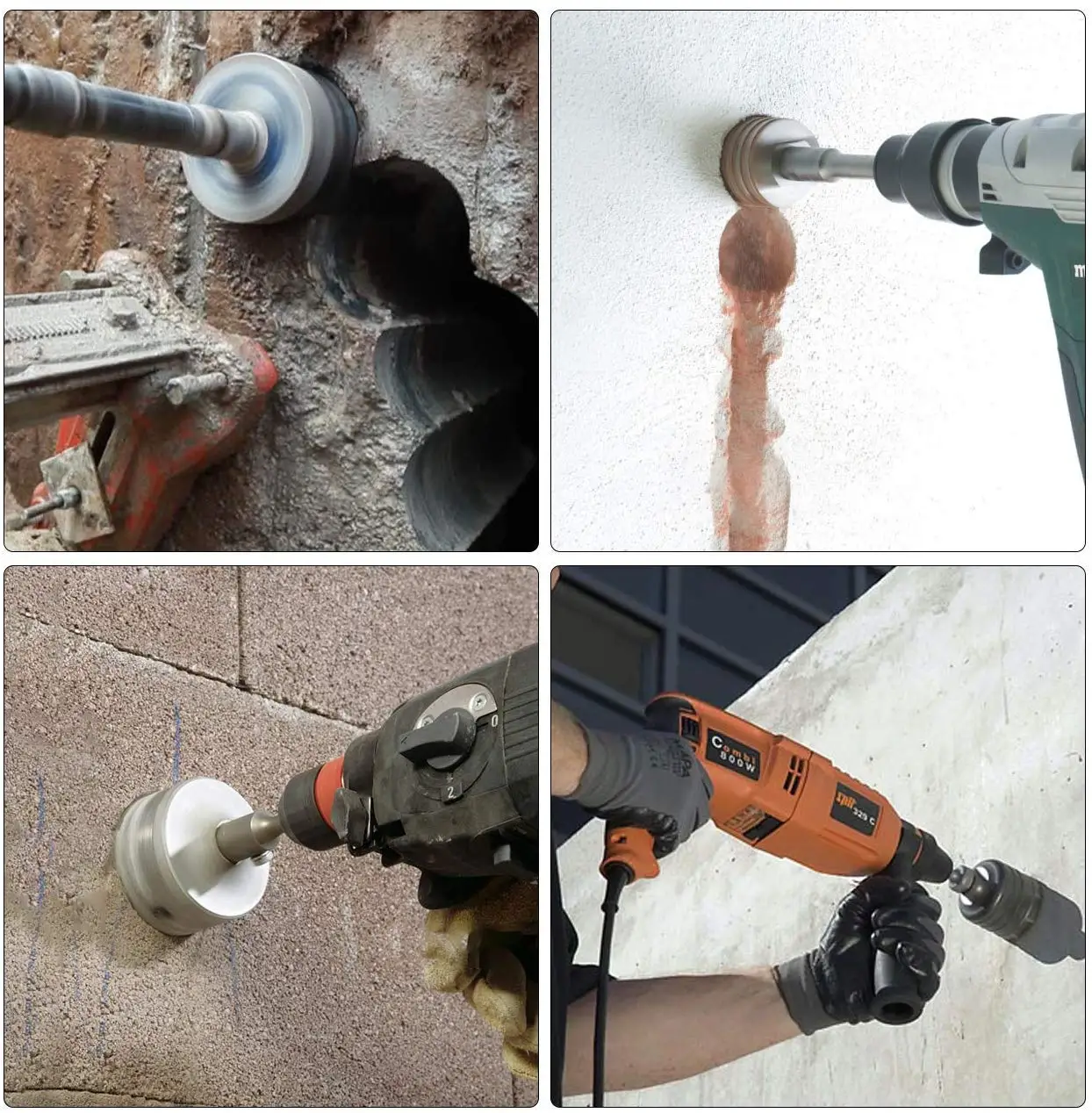 SDS PLUS 30-125mm Core Drill Bit HEX TCT Concrete Masonry Brick Hole Cutter Pilot For Cement Wall Tube Stone |