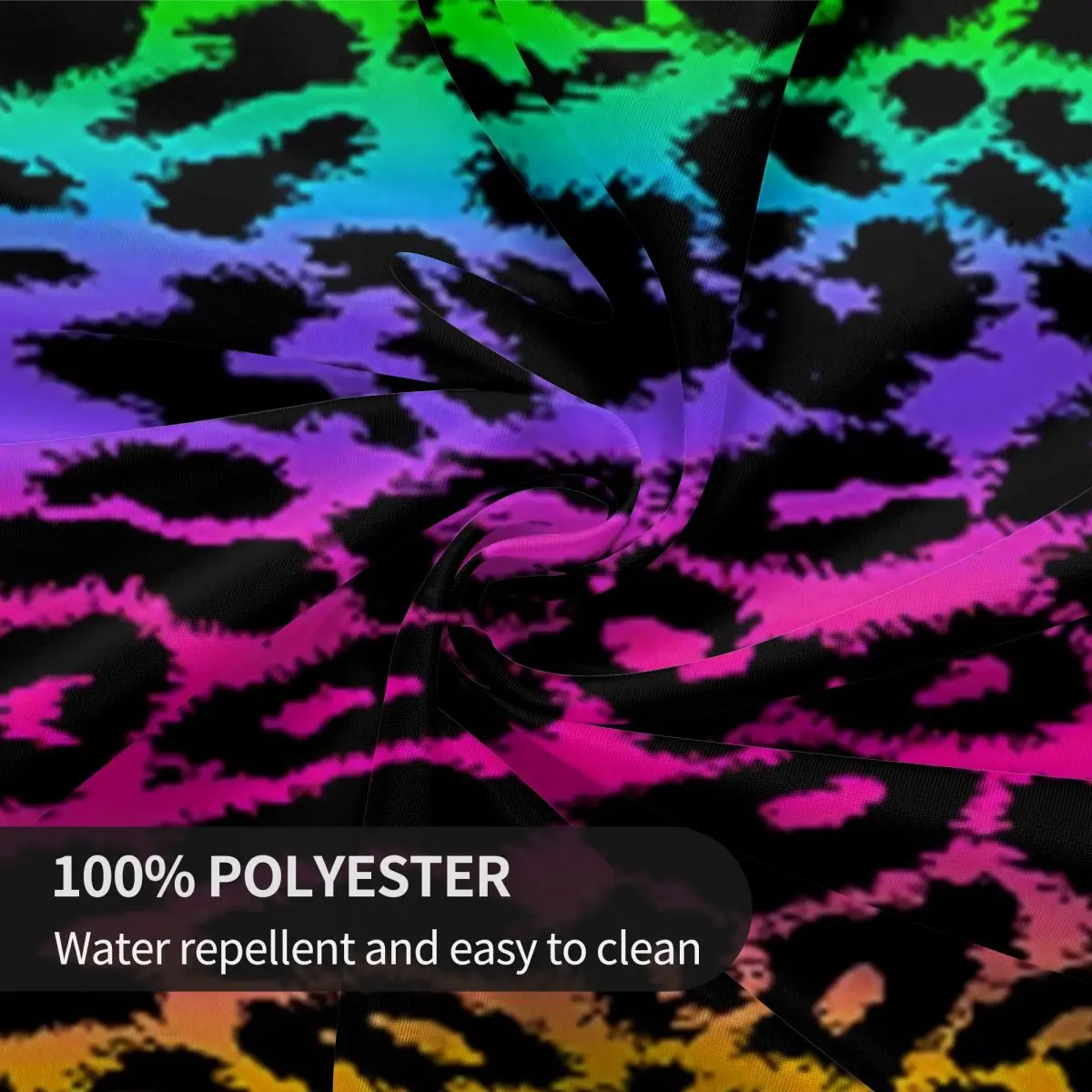 Скатерть в стиле ретро 80-х с леопардовым и радужным принтом красивый чехол для