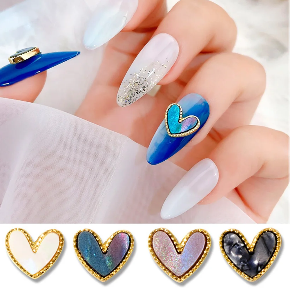 

10Pcs Delicate Alloy Shiny Love Fritillaria Drills Manicure Jewelry Nail Art Decorations Nail Rhinestones