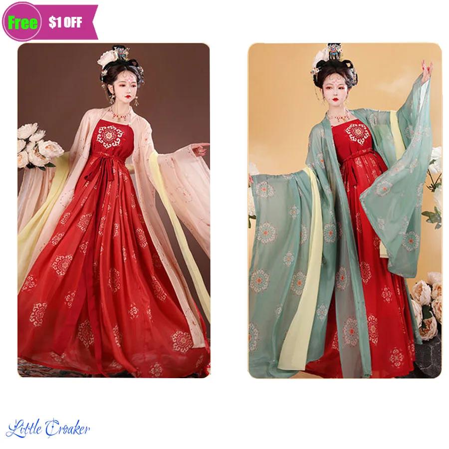 

Embroidery Chinese Traditional Hanfu Costume Woman Ancient Fairy Dress Lady Elegance Han Dynasty Cosplay Clothing Stage Show Set