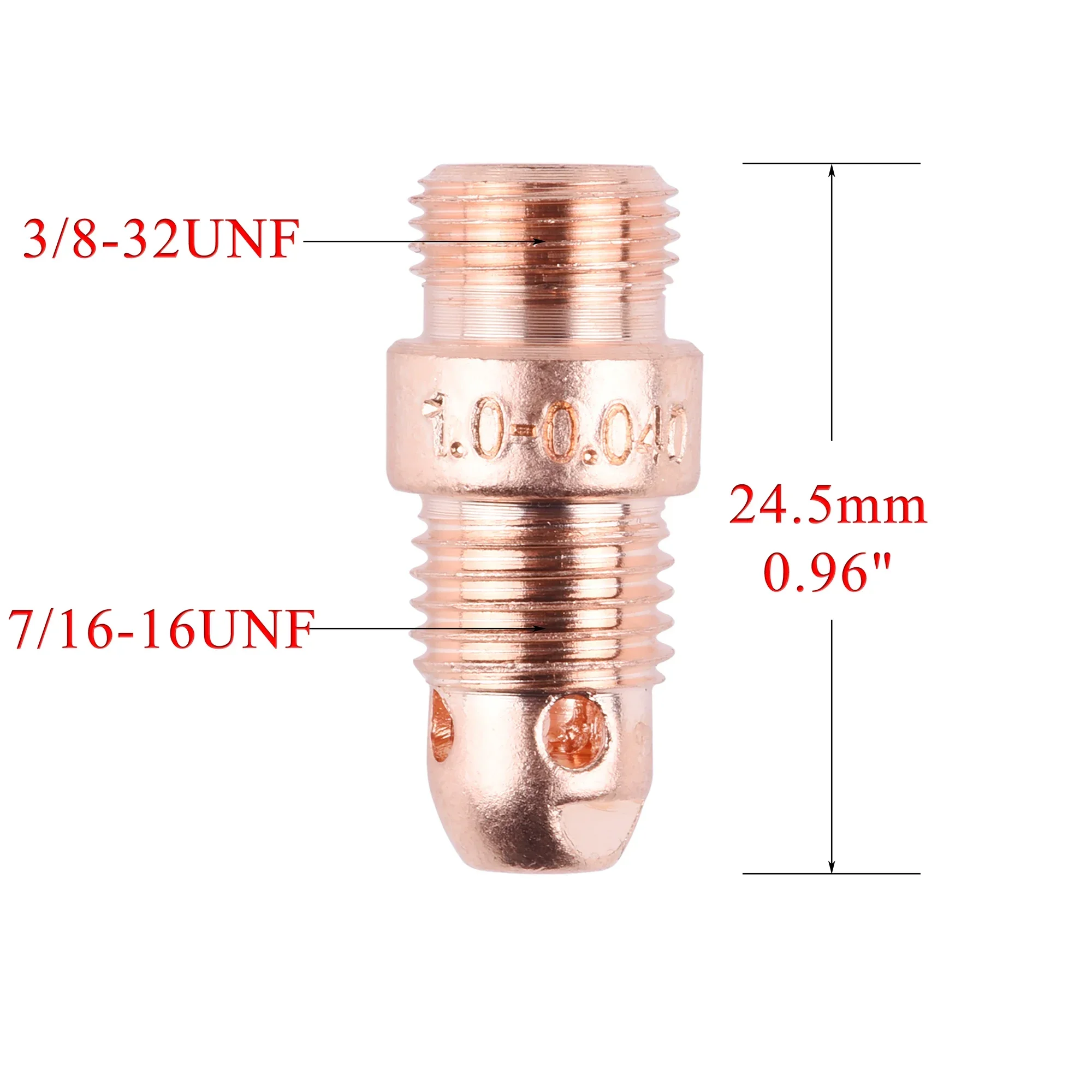 Фото 5/10 шт. цанговый корпус TIG Stubby 17CB20 1,0/1,6/2,4/3,2 мм подходит для TIG WP17/18/26 аксессуары для сварочной горелки №2