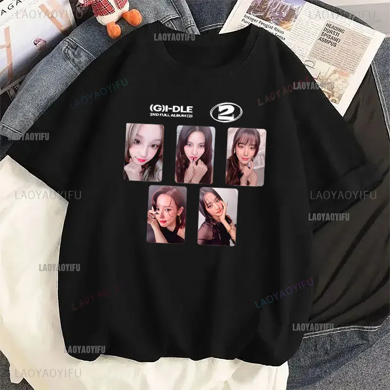 Фото Женская уличная одежда в стиле K-POP, повседневная мужская футболка в стиле Харадзюку с короткими рукавами, футболка в Корейском стиле для девушек, модель 2024 года, Y2k №4