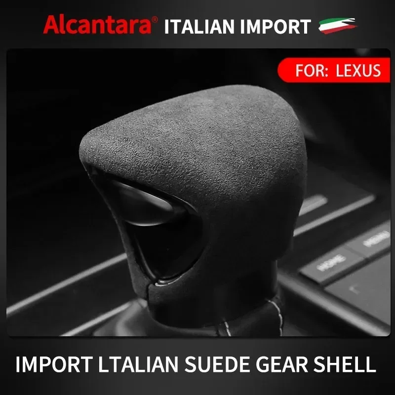 

For Lexus ES UX NX RX IX GS Alcantara Car Lever Stick Gear Shift Knob Cover Protective Shell Trim Interior Supplies Parts