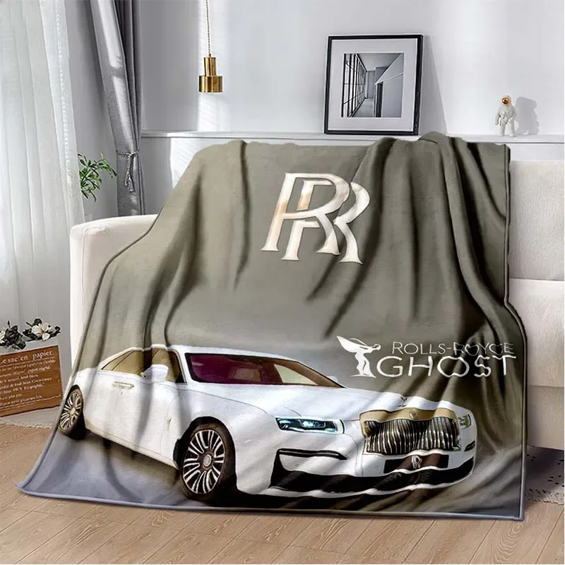Мягкое фланелевое одеяло с рисунком R-Rolls-Royce подходящее для гостиной/спальни