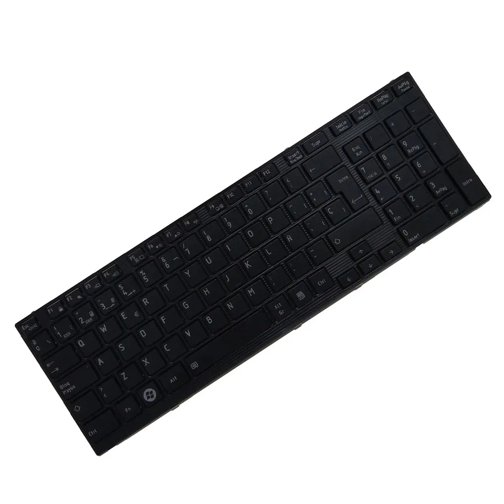 

Keyboard Fluent Typing Equipment Non Slide Key Board Computer Silent High Efficiency with Frame Replacement for Toshiba P750