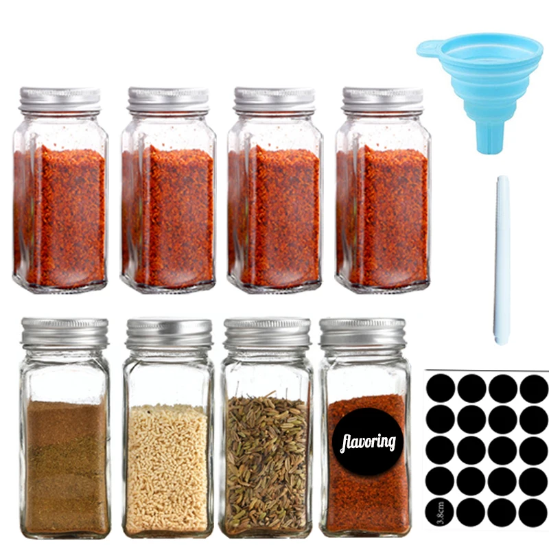 

Стеклянная мерная коробка для приправ, крышка, горшок для приправ, бутылка для приправ, стеклянные кухонные принадлежности и материалы, кан...