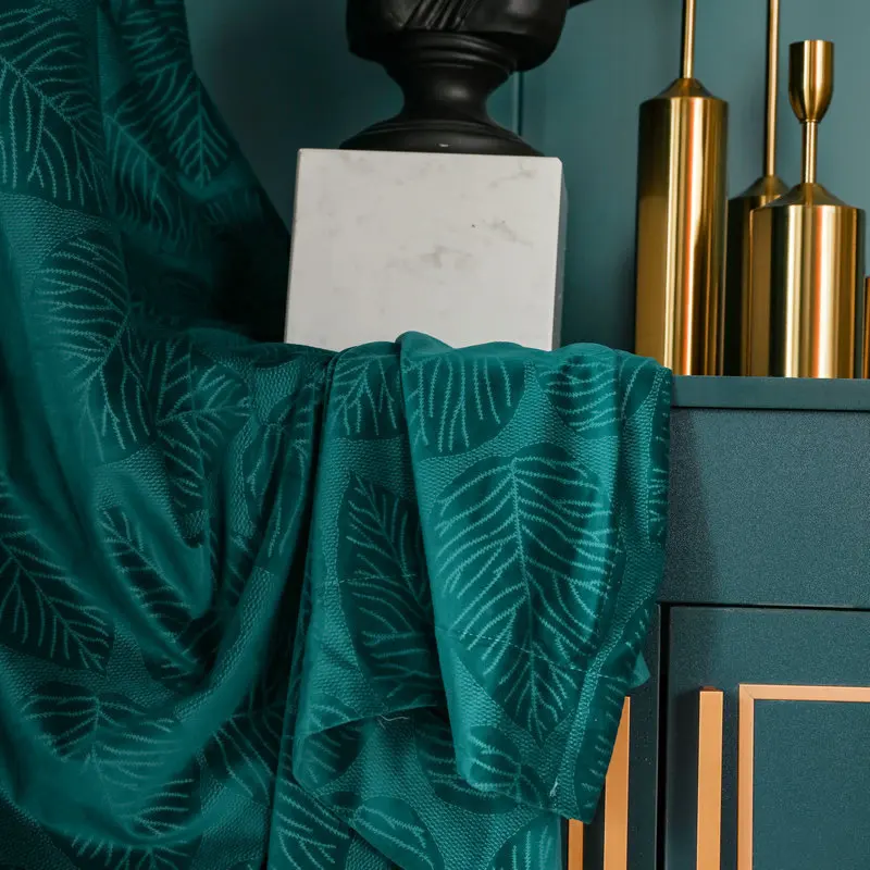 

Light luxury shade thickened flannelette curtain bedroom living room curtain cloth whole house curtain