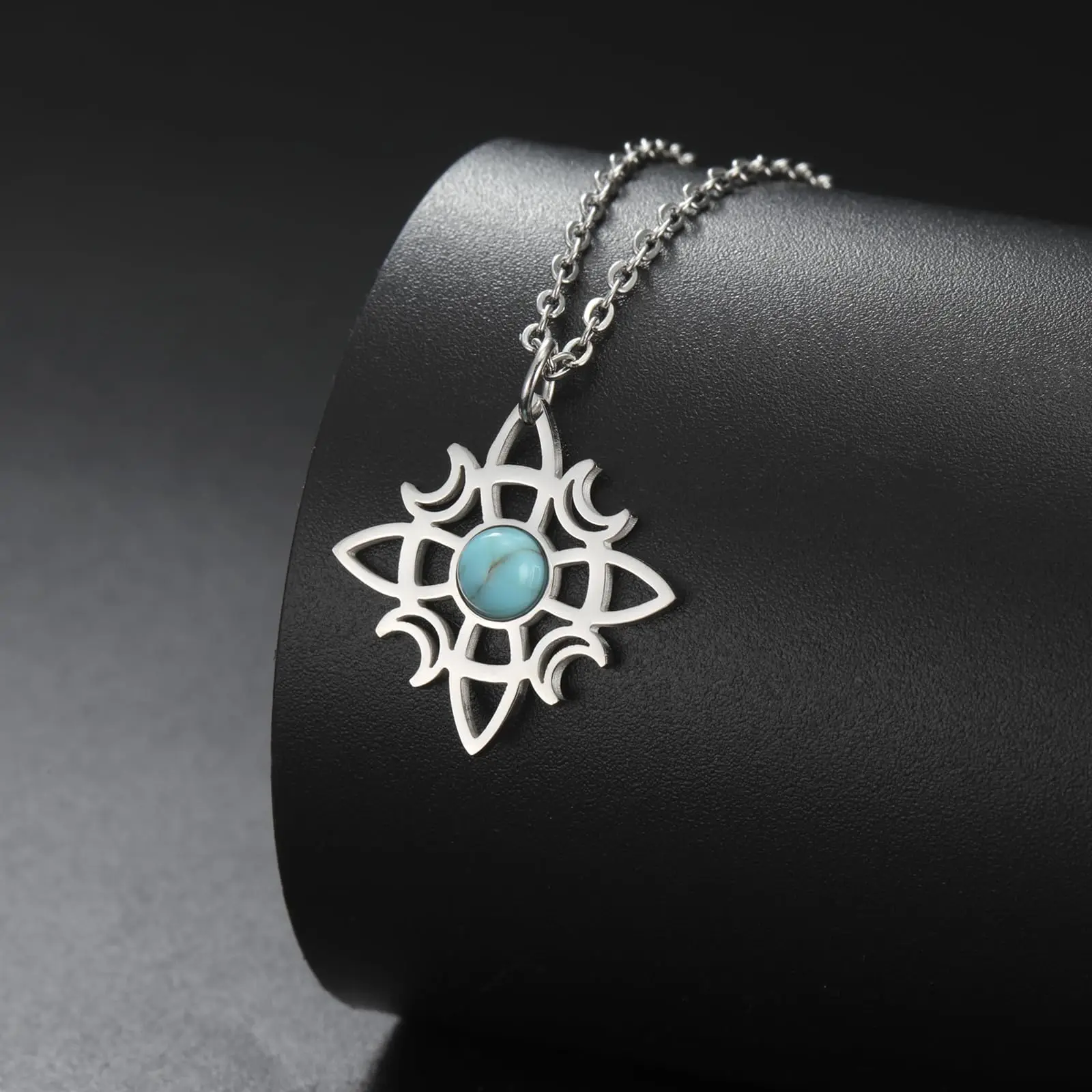 VASSAGO ожерелье с узлом ведьмы из нержавеющей стали волшебный узел кельтский для