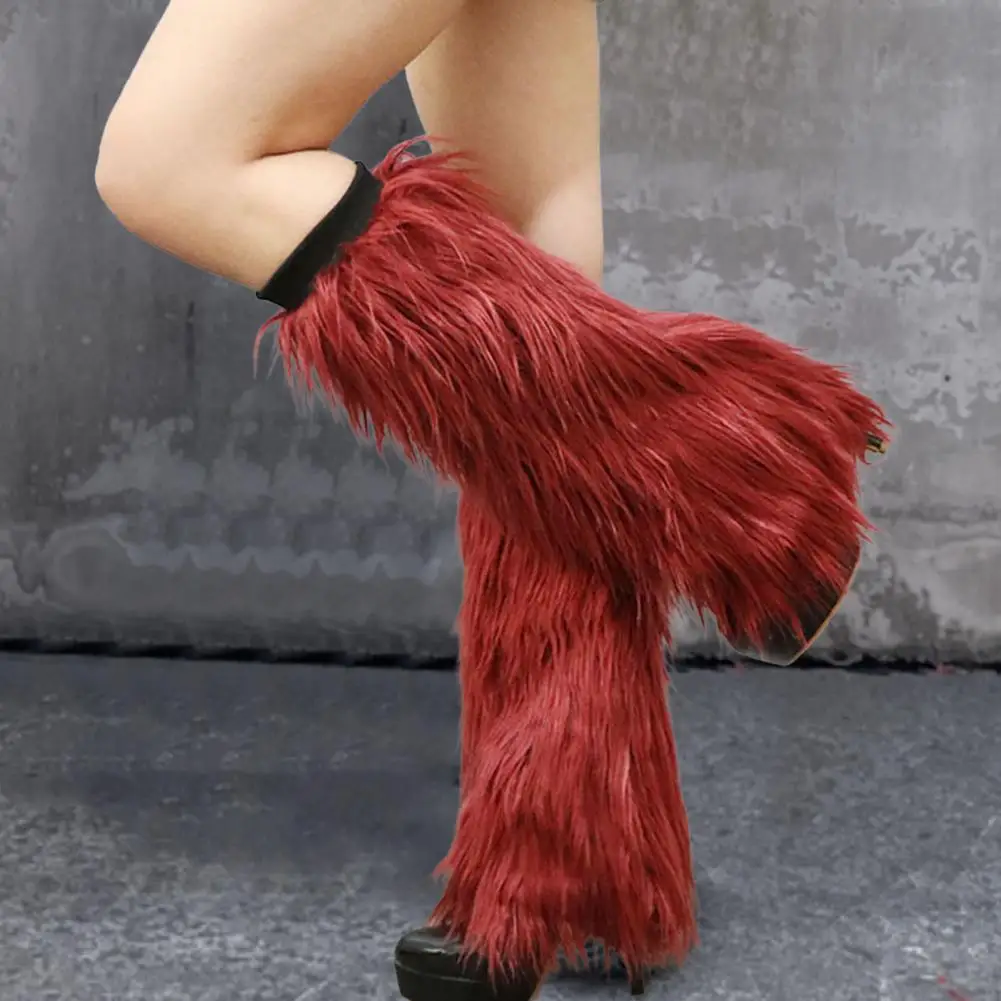

Daily Collocation Faux Fur Knee-length Hipster Warm Sock for Outdoor