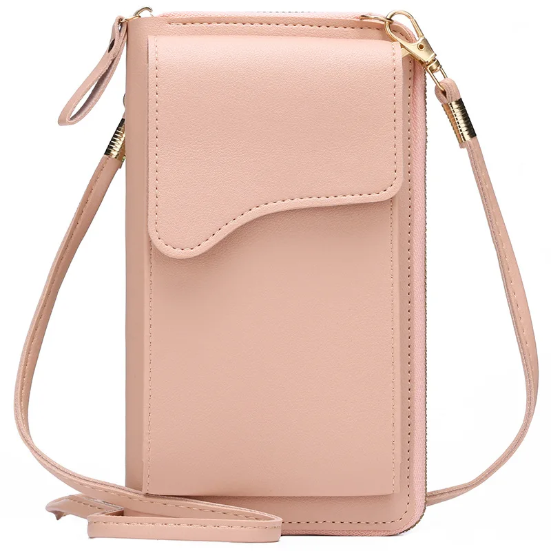 

Casual Cellphone Crossbody Bag For Women PU Leather Shoulder Bag Multifuncion Messenger Handbag Flap Lady Pouch Bolsos