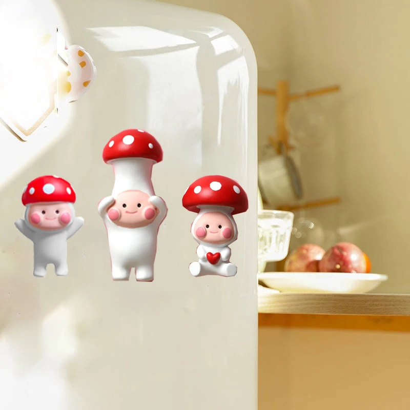 

Creative 3d Mushroom Resin Fridge Magnets Cute Cartoon Mini Refrigerator Magnet Stickers Home Decoration Kids Gift