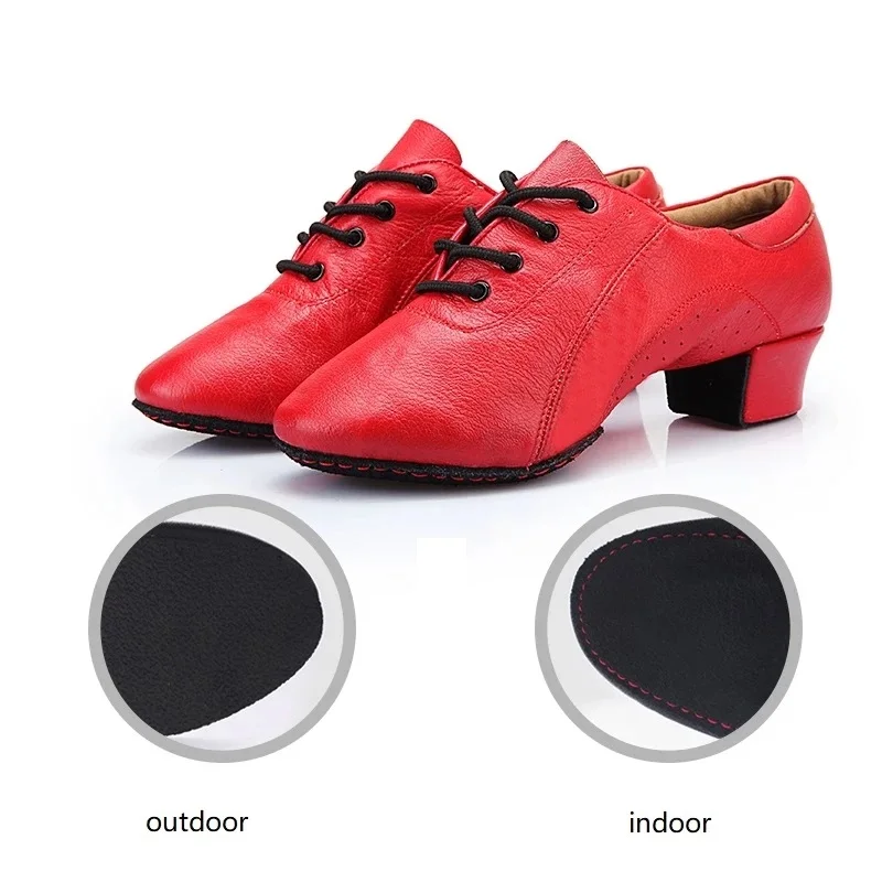Sneakers Ballroom Leather Sports Shoes Perform Latin Shoes Man Soft Bottom Female Dancing Shoes Children Adult Ventilation