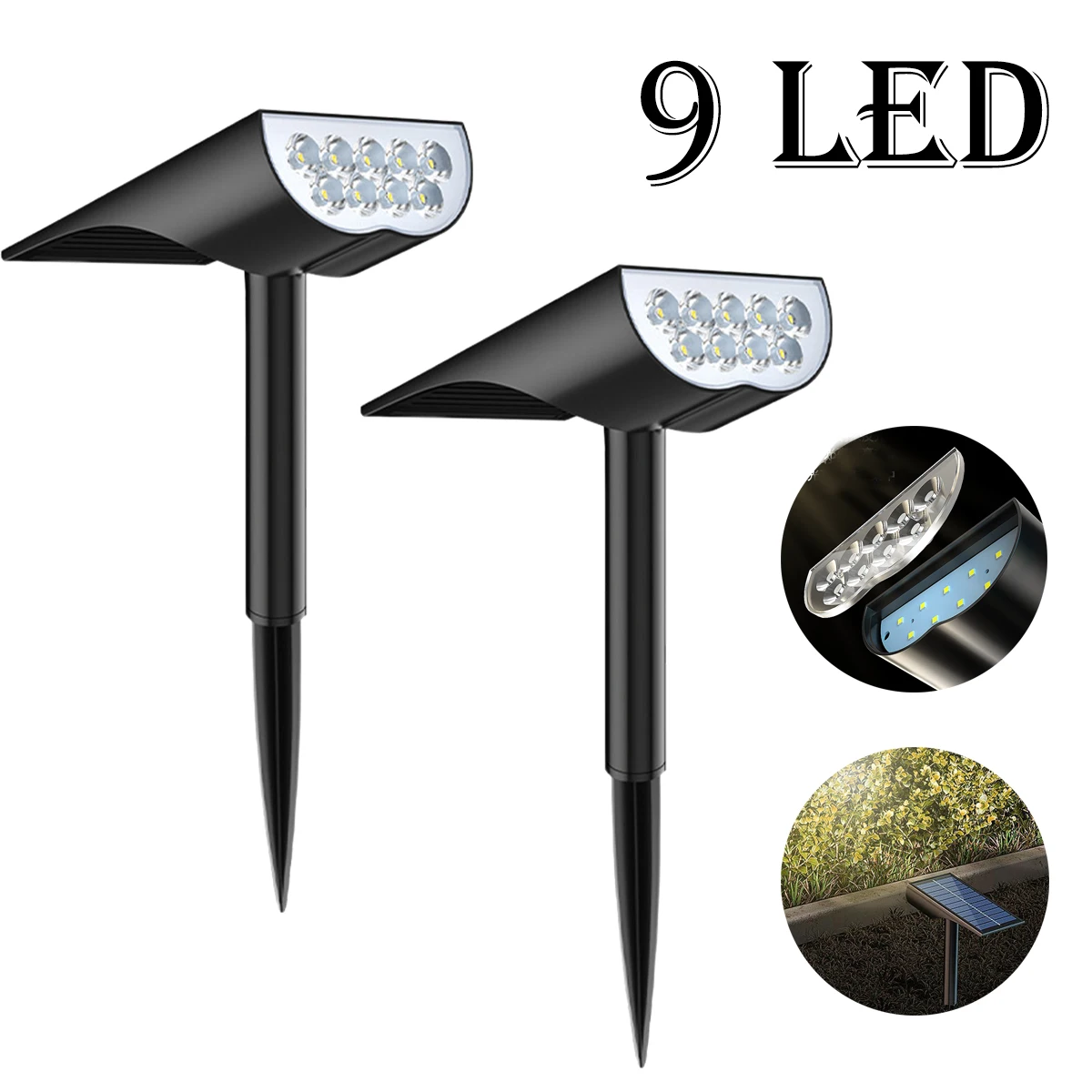 

LED Solar Spotlight Outdoor Solar Garden Light IP65 Waterproof Super Bright Lawn Light Solar Landscape Lamp Pathway Garden Decor