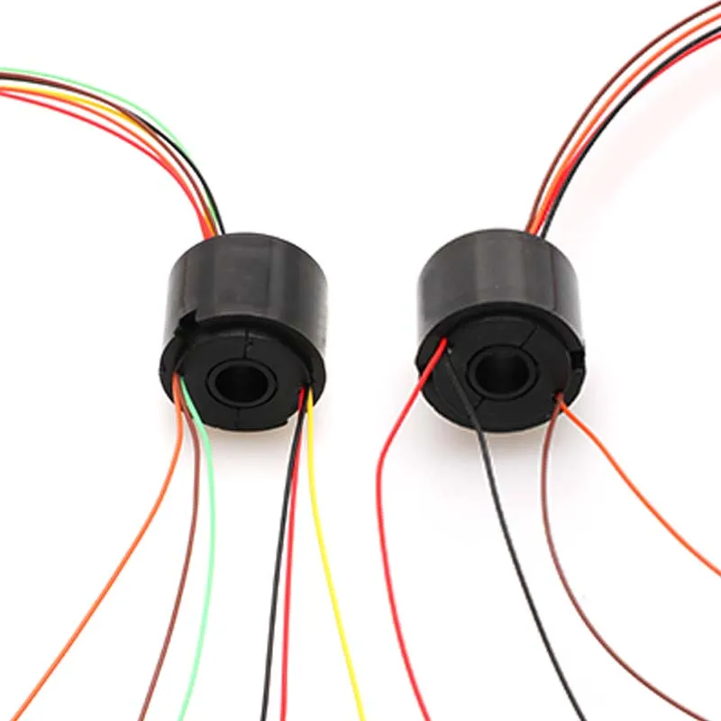 

2PCS OD 22mm Through Hole 7mm Slip Ring Conductive Connector 4/6 Circuits 1.5A 200RPM Hollow Shaft Bore RC Toys DIY Car DVR